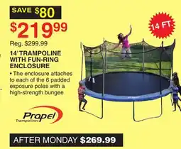 Dunham's Sports 14' TRAMPOLINE WITH FUN-RING ENCLOSURE offer