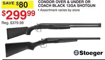 Dunham's Sports CONDOR OVER & UNDER OR COACH BLACK 12GA SHOTGUN offer