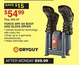 Dunham's Sports FORCE DRY DX BOOT AND GLOVE DRYER offer