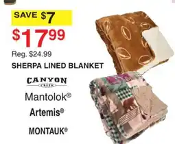 Dunham's Sports SHERPA LINED BLANKET offer