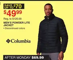 Dunham's Sports COLUMBIA MEN'S POWDER LITE JACKET offer