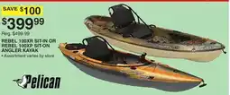 Dunham's Sports REBEL 100XR SIT-IN OR REBEL 100XP SIT-ON ANGLER KAYAK offer