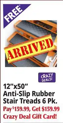 Ocean State Job Lot 12x50 Anti-Slip Rubber Stair Treads 6 Pk offer
