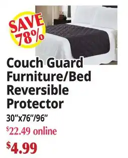 Ocean State Job Lot Couch Guard Furniture/Bed Reversible Protector offer