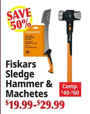 Ocean State Job Lot Fiskars Sledge Hammer & Machetes offer