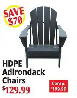Ocean State Job Lot HDPE Adirondack Chairs offer