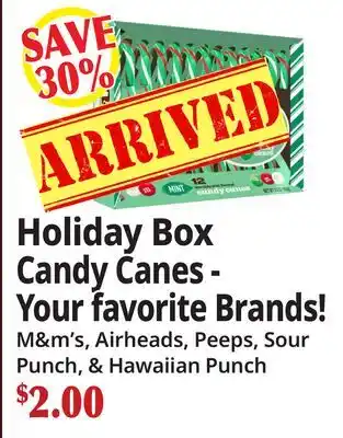 Ocean State Job Lot Holiday Box Candy Canes Your favorite Brands! offer