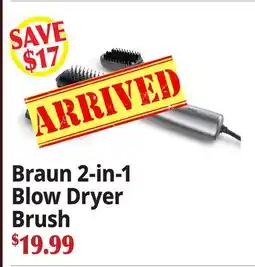 Ocean State Job Lot Braun 2-in-1 Blow Dryer Brush offer