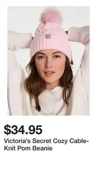 Victoria's Secret Victoria's Secret Cozy Cable-Knit Pom Beanie offer