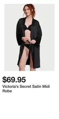 Victoria's Secret Victoria's Secret Satin Midi Robe offer