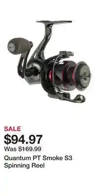 Cabela's Quantum PT Smoke S3 Spinning Reel offer