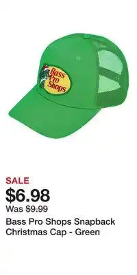 Cabela's Bass Pro Shops Snapback Christmas Cap - Green offer