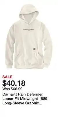 Cabela's Carhartt Rain Defender Loose-Fit Midweight 1889 Long-Sleeve Graphic Hoodie offer