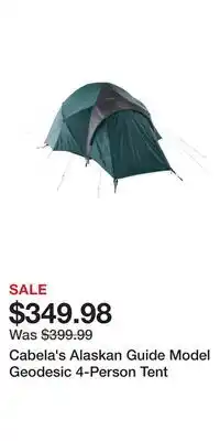 Cabela's Cabela's Alaskan Guide Model Geodesic 4-Person Tent offer