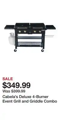 Cabela's Cabela's Deluxe 4-Burner Event Grill and Griddle Combo offer