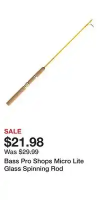 Cabela's Bass Pro Shops Micro Lite Glass Spinning Rod offer
