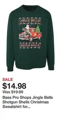 Cabela's Bass Pro Shops Jingle Bells Shotgun Shells Christmas Sweatshirt for Adults offer
