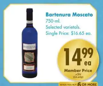Safeway Bartenura Moscato offer