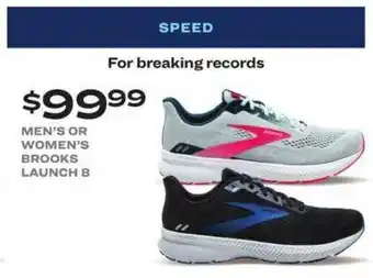 Academy Men's Or Women's Brooks Launch 8 offer