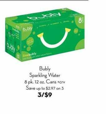 Bristol Farms Bubly Sparkling Water offer