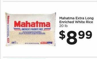 Foods Co Mahatma Extra Long Enriched White Rice offer