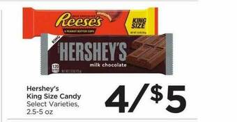 Foods Co Hershey's King Size Candy offer
