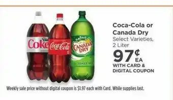 Coca-cola Or Canada Dry Select Varieties
