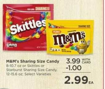 QFC M&m's Sharing Size Candy offer