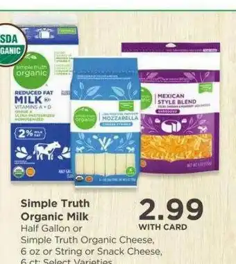 QFC Simple Truth Organic Milk Select Varieties offer
