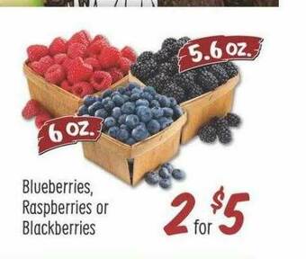 Sprouts Farmers Market Blueberries Raspberries Or Blackberries offer