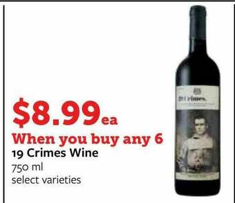 Fareway 19 Crimes Wine offer