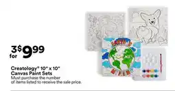 Michaels Creatology 10 x 10 Canvas Paint Sets offer