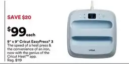 Michaels 9 x 9 Cricut easyPress 3 offer