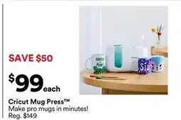 Michaels Cricut mug Press offer