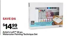 Michaels Artist's Loft 39 pc. Watercolor Painting Technique Set offer