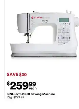 Michaels SINGER C5950 Sewing machine offer