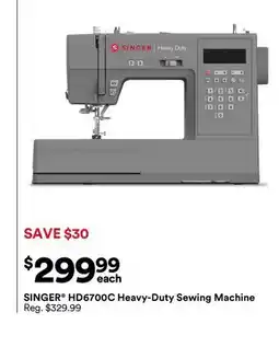 Michaels SINGER HD6700C Heavy-Duty Sewing machine offer