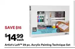 Michaels Artist's Loft 29 pc. Acrylic Painting Technique Set offer