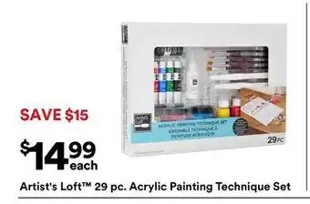 Michaels Artist's Loft 29 pc. Acrylic Painting Technique Set offer