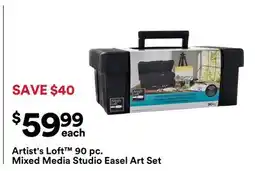 Michaels Artist's Loft 90 pc. mixed media Studio easel Art Set offer