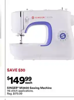 Michaels SINGER M3400 Sewing machine offer