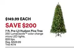 Michaels 7 ft., Pre-Lit Hudson Pine Tree offer