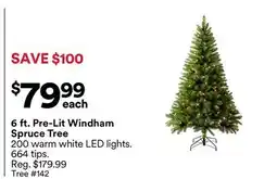 Michaels 6 ft. Pre-Lit Windham Spruce Tree offer