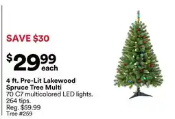 Michaels 4 ft. Pre-Lit Lakewood Spruce Tree multi offer