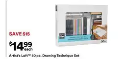 Michaels Artist's Loft 50 pc. Drawing Technique Set offer