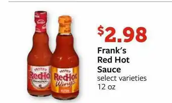 Fareway Frank's Red Hot Sauce Select Varieties offer