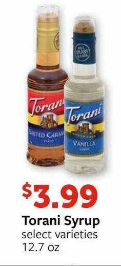 Fareway Torani Syrup Select Varieties offer