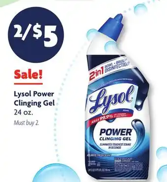 Family Dollar Lysol Power Clinging Gel offer