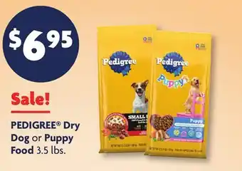Family Dollar PEDIGREE Dry Dog or Puppy Food offer