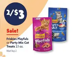 Family Dollar Friskies Playfuls or Party Mix Cat Treats offer
